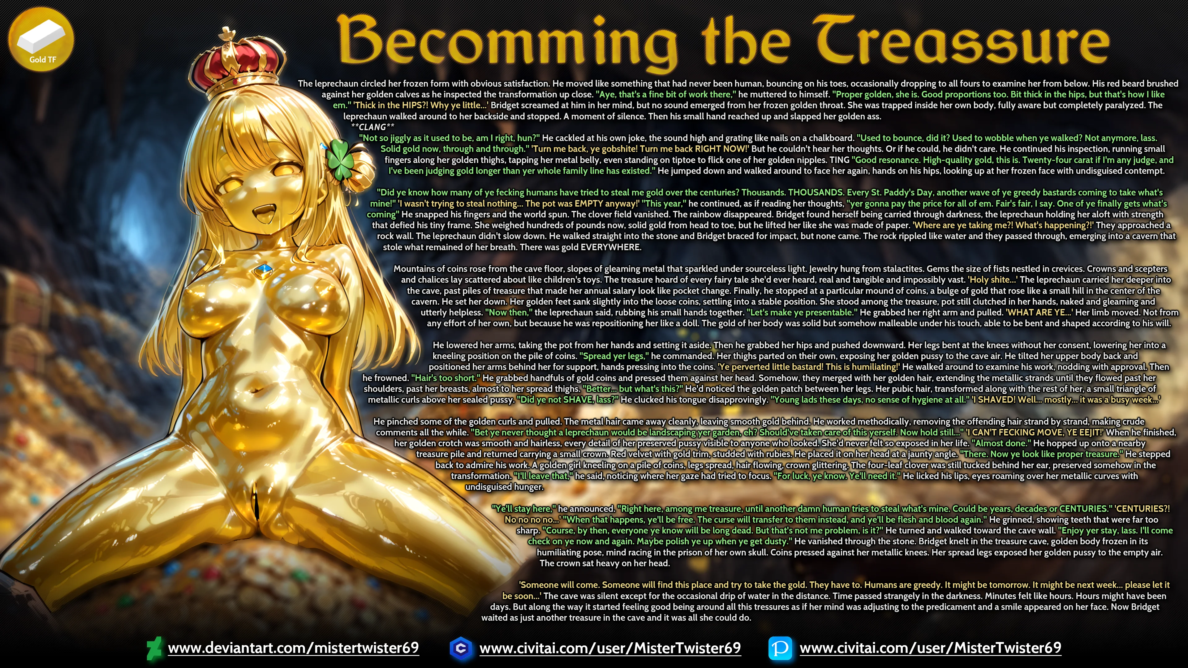 Becomming the Treassure - Gold Statue TF — image 2