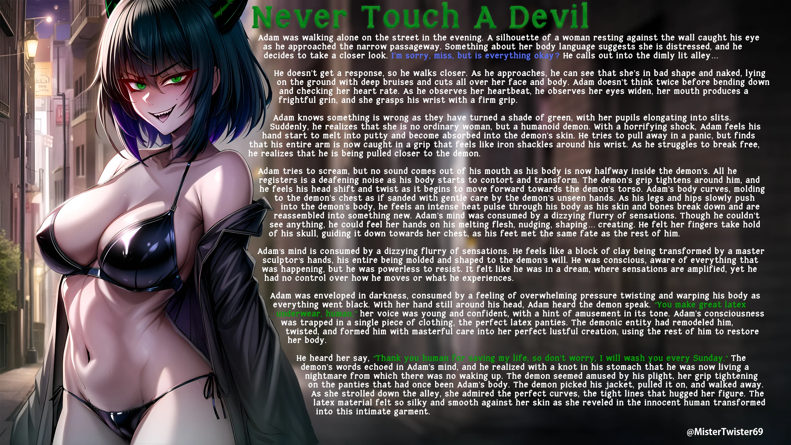 Never Touch A Demon Latex Panties TF — image 1