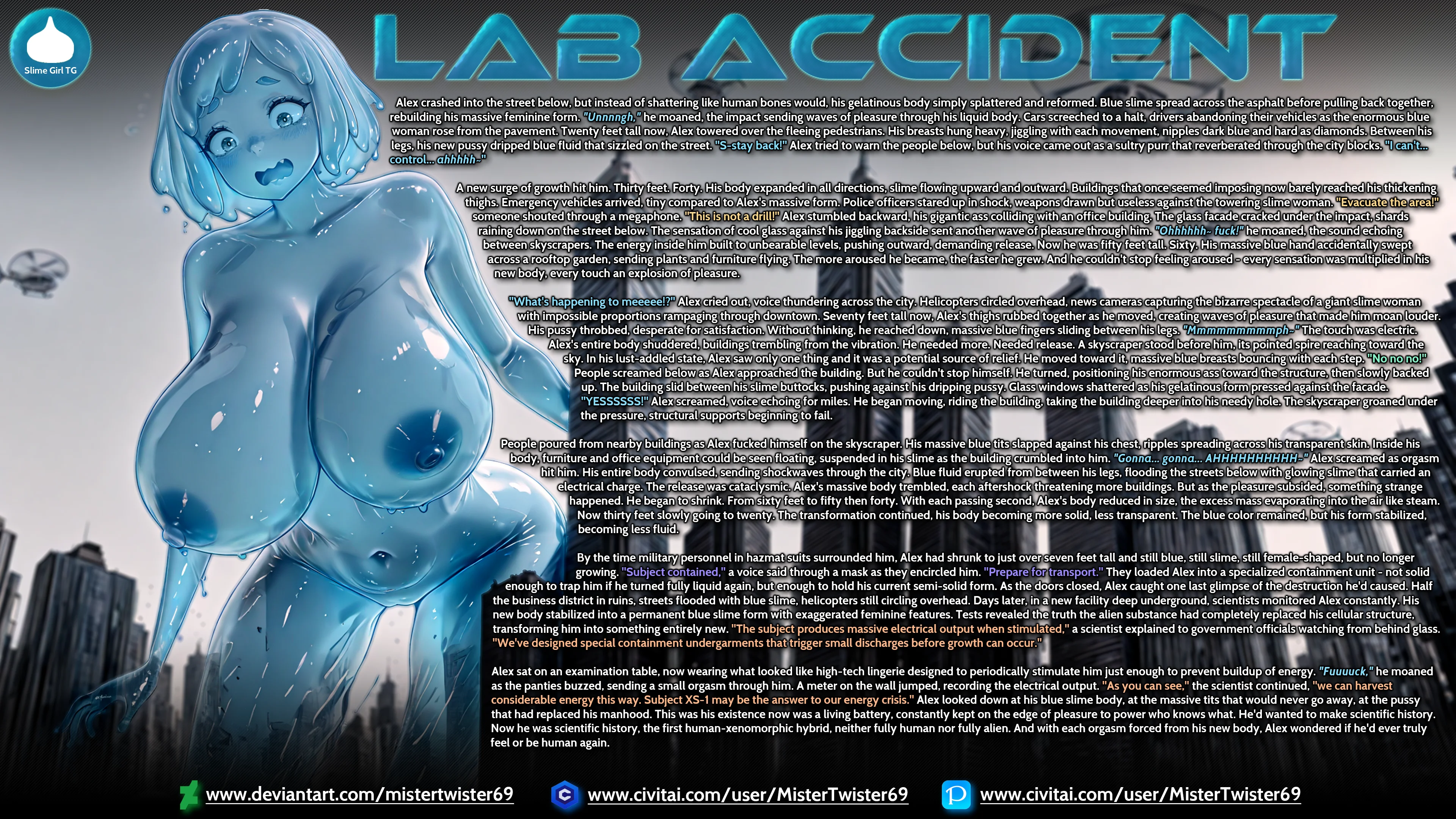 Lab Accident - Slime Girl TF — image 2