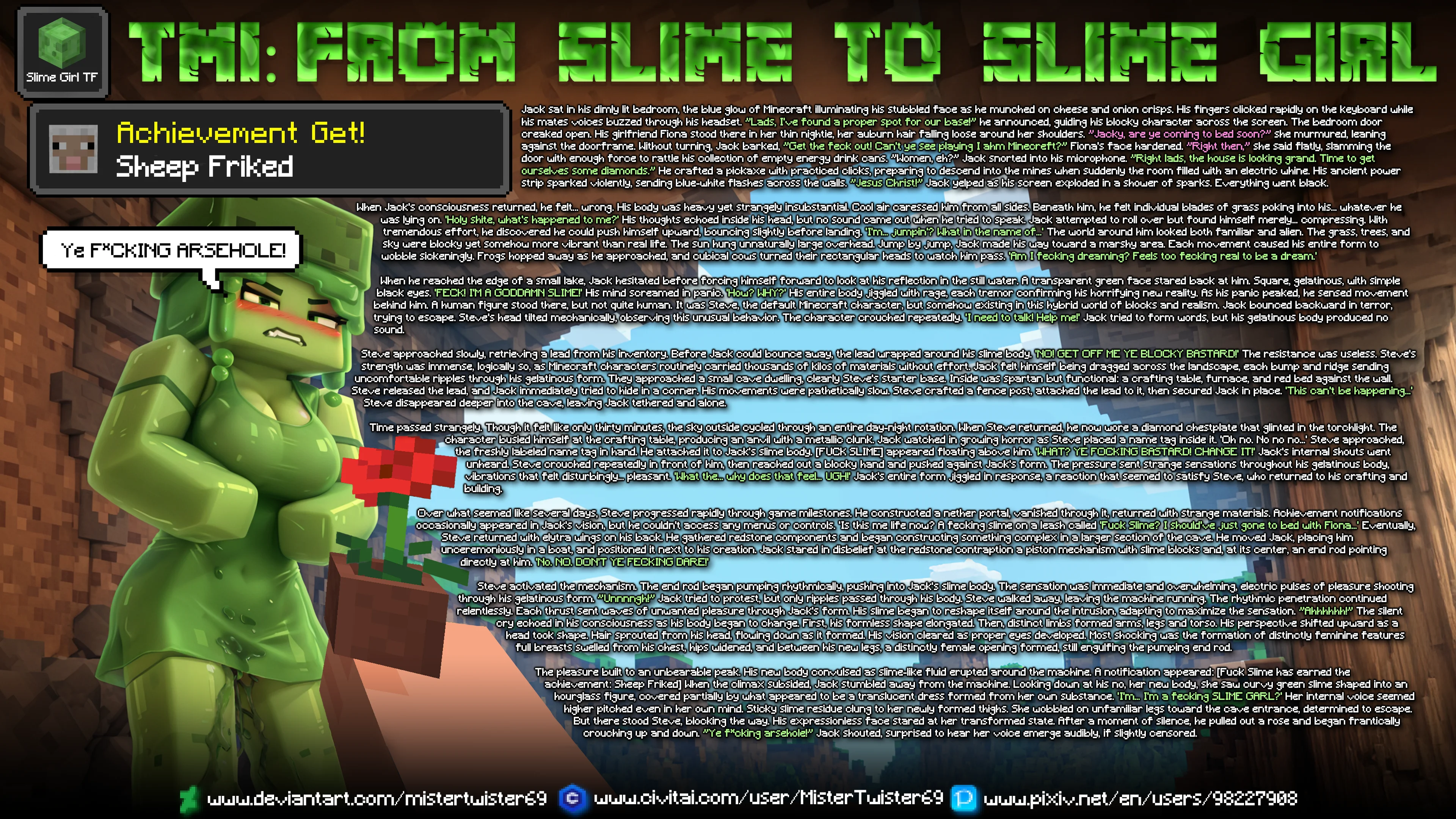 TMI: From slime to slime girl - Slime GIrl TF — image 1